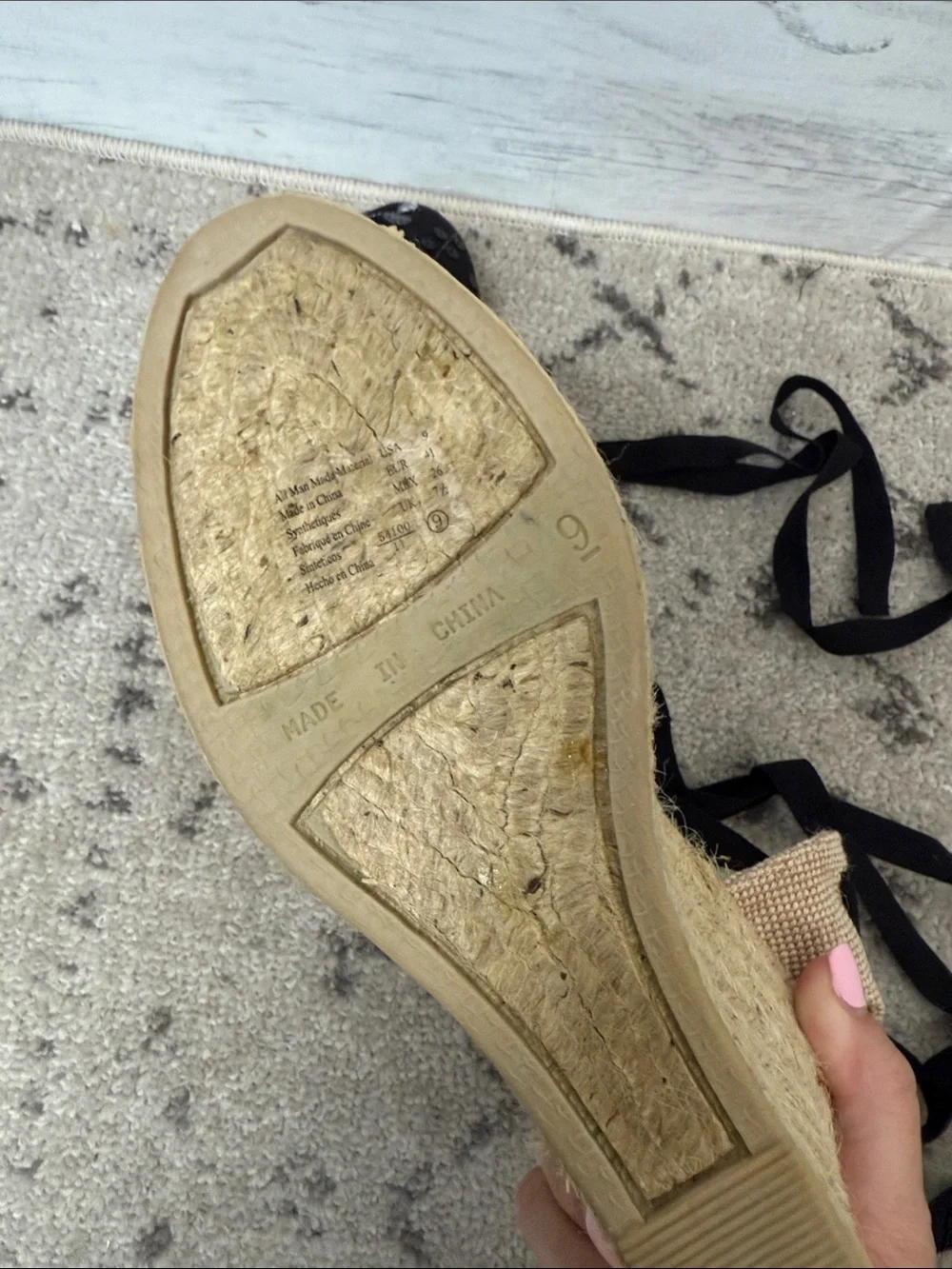 NWT Woman’s Montego Bay Club Tie Leg Espadrille Wedge Sandals
